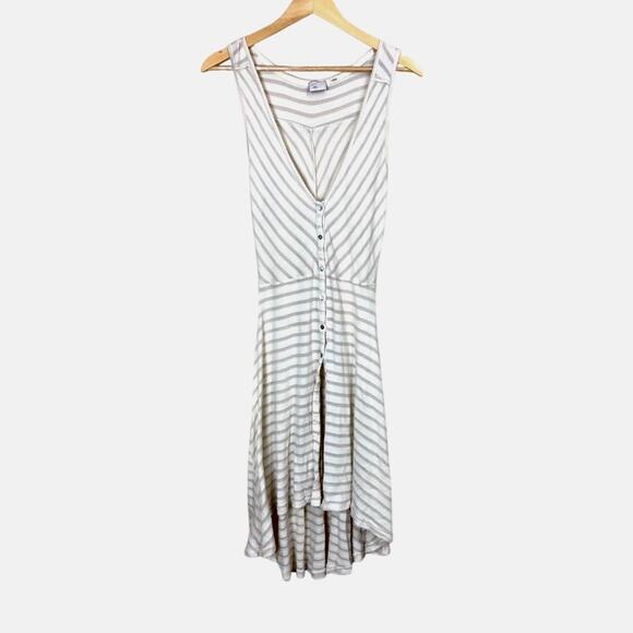 Anthropologie Postmark Sleeveless Duster Chevron V-Neck Cardigan Size Medium - Picture 1 of 6